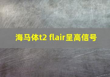 海马体t2 flair呈高信号